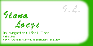ilona loczi business card